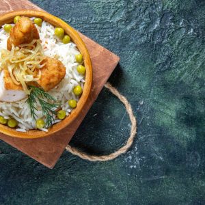 Royal Rendang Chicken Bowl with Blue Pea Rice